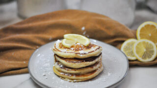 stack of pancakes on plate