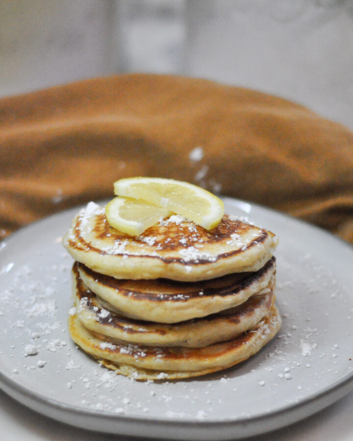 stack of pancakes on plate